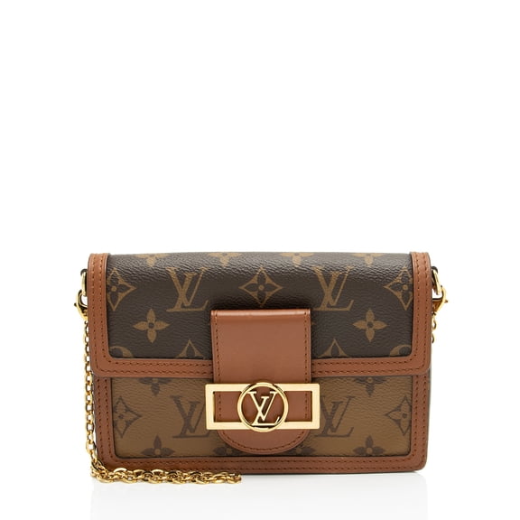Pre-Owned Louis Vuitton Reverse Monogram Dauphine Chain Wallet
