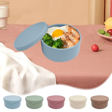 Blue Silicone Lunch Box with Lid Professional Grade Food Storage Container for Culinary Maintenance Management and Meal Preparation Utility Durable Flexible Heat Resistant Material 1pc