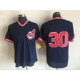 thumbnail image 1 of Chandail de baseball Rétro Indians Cleveland Indians Chandail Brodé de baseball, 1 of 1