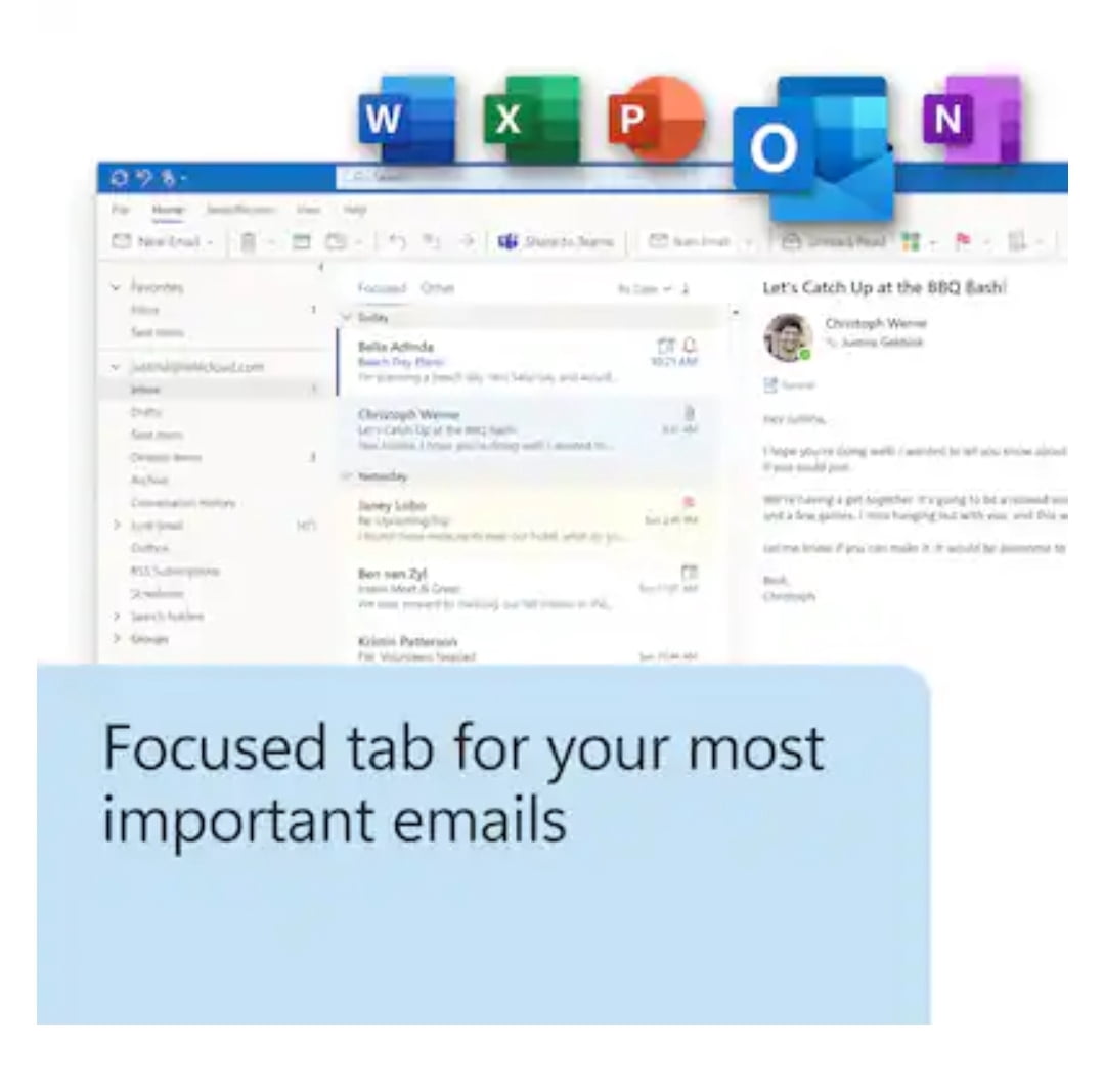 Software: Office Home & Business 2024 | Word, Excel, PowerPoint, Outlook and OneNote | One-Time Purchase for 1 PC/MAC |  Download