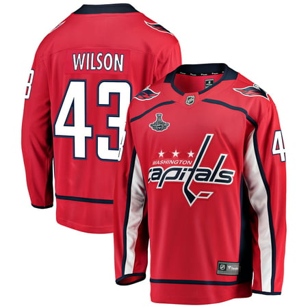 Tom Wilson Washington Capitals 2018 Stanley Cup Champions Home Breakaway Player Jersey -