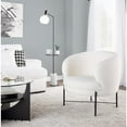 thumbnail image 3 of LumiSource Black Metal, White Sherpa Chloe Accent Chair, 3 of 8