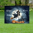 thumbnail image 2 of Happy Halloween Basset Hound Witch Pumpkins Bats Yard Sign Bassets Dog Breed Lovers Gifts Idea Outdoor Home Lawn Garden Porch Decor - 13012, 2 of 5