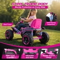 thumbnail image 6 of VIBESPARK 36V Ride on Toys for Big Kids Ages 5-12, 600W Ride on Car up to 5.9 mph, Powerful 4 Wheeler Quad, Ride on ATV W/ Adjustable Seat, Ball-bearing Design, Power Display, Light Control, Rose Red, 6 of 15