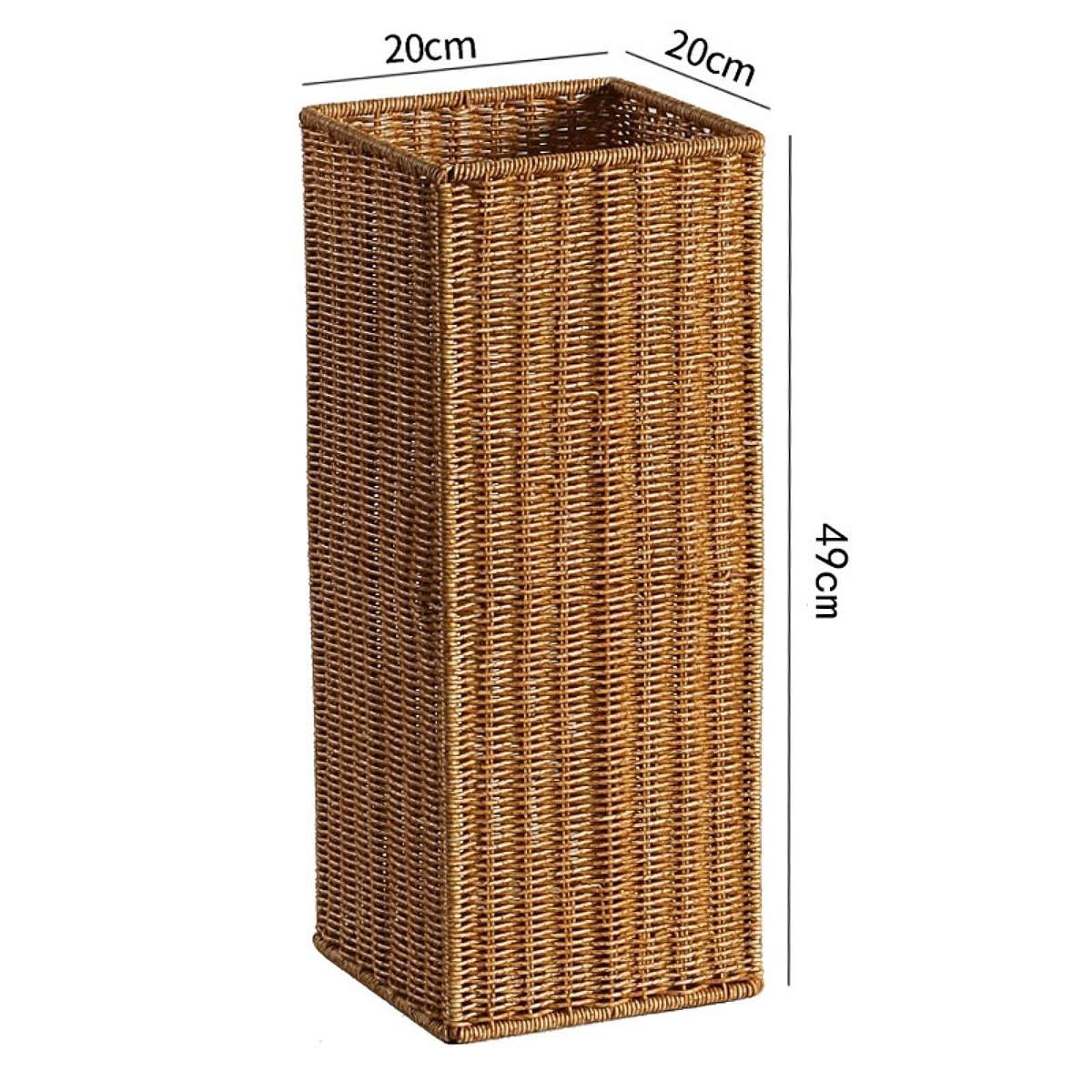 Fiocias Artificial Rattan Umbrella Stand Umbrella Holder Rustic Versatile Novelty Sturdy 49 cmx20 cmx20 cm
