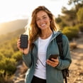 thumbnail image 5 of 3C Certified Solar Charging Power Bank, Large Capacity Battery with Built-In Cable, Compact Portable Mobile Power Supply for Outdoor Camping, Travel Emergency and Daily Phone Charging, 5 of 6