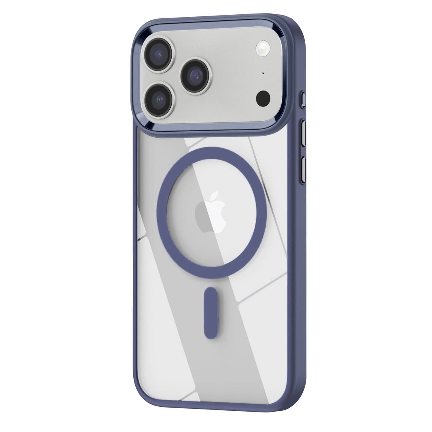 Crystal Clear Magnetic Cover for iPhone 17 Pro Max - Blue