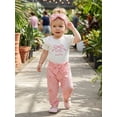 thumbnail image 6 of BemeyourBBs Preemie Newborn Baby Girl Little Sister Outfit Cute Infant Baby Girls Spring Summer Fall Clothes 0 3 6 Months Bow Ribbed Short Sleeve Romper Pants and Headband 3pcs Set, 6 of 9