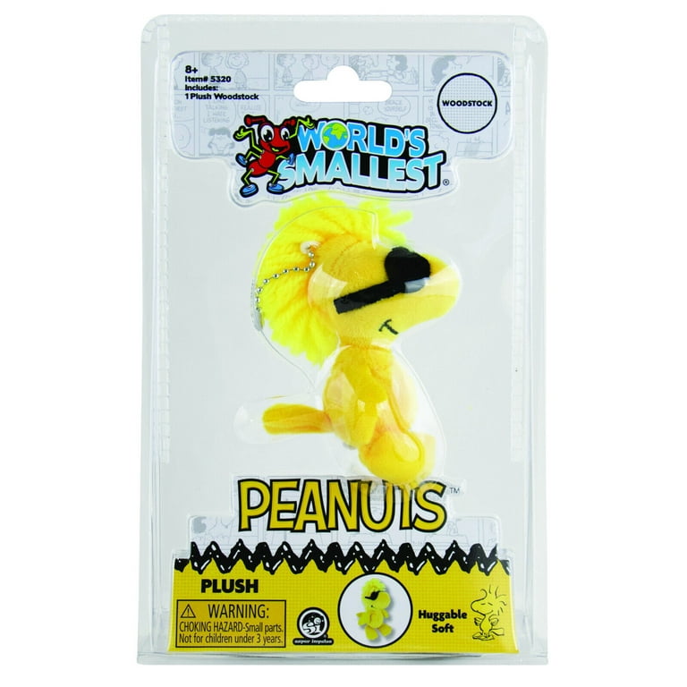 Set of 2) World's Smallest PEANUTS SNOOPY & WOODSTOCK Plush Joe