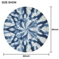 thumbnail image 6 of Blue White Tie Dye Mandala Pattern Round Tablecloth 60"x60",Wrinkle Wipeable Table Cloth for Kitchen Dining Room Picnic Patio Party, 6 of 6