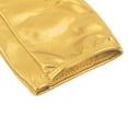 thumbnail image 7 of Doomiva Women's 1920s Shiny Fingerless Metallic Gloves Carnival Elbow Long Gloves with Mermaid Scale Dance Party Clubwear Costume Gold One Size, 7 of 7