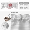 thumbnail image 6 of Valentine's Day Tie Up Valance Curtains for Windows, Kitchen Curtains Window Treatments, Love Trees Bike Romanic Grey Wooden Short Window Shades Valances for Bedroom Bathroom Cafe 54"x18", 6 of 8