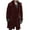 Claret, variant on Lovskoo Men's Parka Single-Breasted Jocket Zipper Plu Warm Cotton-Padded Jacket Long Stand Collar Solid Color Menlong Sleeve Hoodless Casual Outwear & Jackets Black