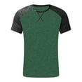 thumbnail image 3 of Men's European Color Blocked Fitness Short Sleeve T-Shirt - Casual Loose Round Neck Sports Base Shirt, 3 of 3