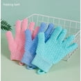 thumbnail image 4 of 1 pieza de guantes exfoliantes, esponja de baño, removedor de piel muerta, cepillo de ducha para baño, masajeador, exfoliante, baño mágico, 4 of 6