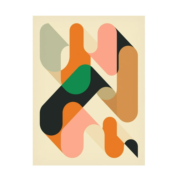 Trademark Fine Art Jazzberry Blue Geometrics 1 Canvas Wall Art