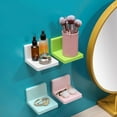 thumbnail image 6 of Yammee Adhesive No-drill Space Saving Shelf Wall Mounted Cosmetics Storage Holder, 6 of 16