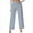 Blue, variant on JIUKE Womens Pants Casual High Waisted Wide Leg Pants Dressy Baggy Solid Color Work Office Trousers Size S