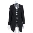 thumbnail image 4 of Cindysus Women Outwear Long Sleeve Coat Solid Color Cardigan Sweater Holiday Jacket Knitwear Black S, 4 of 6