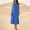 Blue, variant on Jumper Dress Wedding Dresses for Bride Women's Spring and Summer Solid Color Sling Loose Linen Dress Army Green 2X