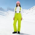 thumbnail image 5 of dgysar Women's Essential Insulated Ski Bibs, Water Resistant Snow Pants for Skiing & Snowboarding Fluorescent Green L, 5 of 5