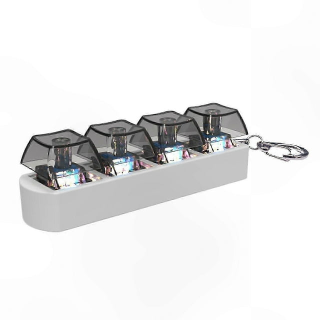 LED 4-Key Keycap Tester: Anxiety Relief & Sensory Stimulation with Durable Design