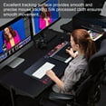 thumbnail image 2 of Premium-Textured Black Flower Gaming Mouse Pad 35.4x15.7in Extended Size Non-Slip & Waterproof Stitched Edges Perfect for Gaming, Office & Home, 2 of 6