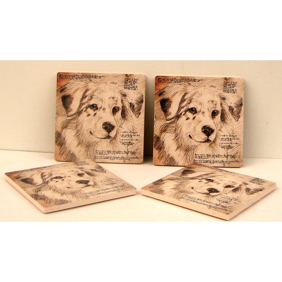 Australian Shepherd Coaster Set of 4