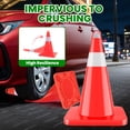 thumbnail image 5 of 18" Reflective Collars PVC Traffic Cones 12 Pack, Structurally Stable Safety Cones with Weighted Base, Orange Parking Lot Cone Construction Cones for Construction Zones and Driving Practice, 5 of 9