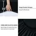 thumbnail image 4 of Haperlare 3 Pcs 100% Bamboo Bed Sheets and Pillowcase Set Twin Size Cool Sheets for Hot Sleepers with 16 Inch Deep Pocket Fitted Sheet, Black, 4 of 9