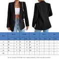 thumbnail image 2 of Abrigo Blazers informales con cuello de solapa, estilo elegante, traje de vacaciones clásico ajustado para mujer Kuymtek Negro T M para Mujer, 2 of 6