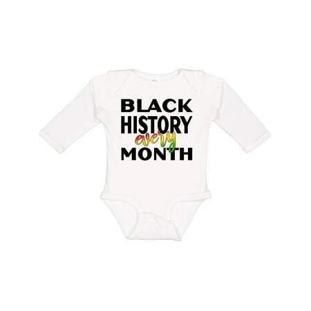 

Inktastic Black History Every Month Boys or Girls Long Sleeve Baby Bodysuit