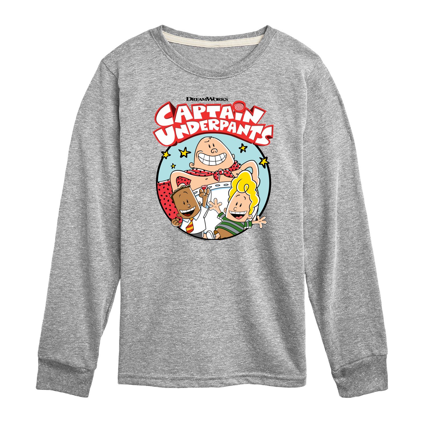 Captain Underpants - C. Underpants, George, & Harold Long Sleeve Graphic T-Shirt