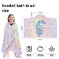 thumbnail image 2 of Toalla infantil Fiwbnasz con capucha con forma de unicornio, 76 x 127 cm, color rosa anudado, 2 of 9