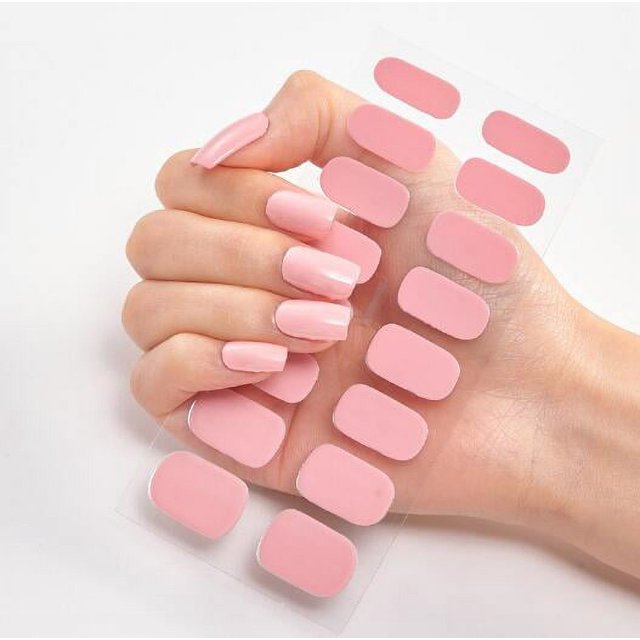 Pegatinas adhesivas de Color sólido para Uñas, película de esmalte de Uñas DIY, parche para manicura, calcomanías de transferencia, decoración, Pegatinas para Uñas