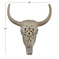 thumbnail image 3 of DecMode Brown Polyresin Skull Bull Wall Decor, 3 of 7
