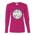 thumbnail image 2 of Wild Bobby, Take Me To The Lake, Women Graphic Long Sleeve Tee, Fuschia, Small, 2 of 4