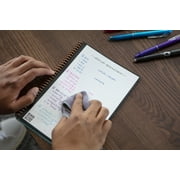 Rocketbook Core Digital Reusable Notebook - Black - Executive Size Eco-friendly Notebook (6 x 8.8) - 36 Dot-Grid Pages - Includes 1 Pen and Microfiber Cloth