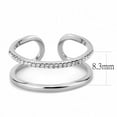 thumbnail image 2 of Rings for Women Silver 316L Stainless Steel DA249 - AAA Grade Cubic Zirconia in Clear, 2 of 6