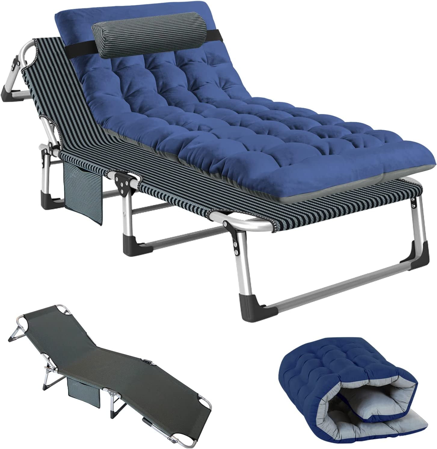 Buy Slsy 4Fold Portable Sleeping Cots Bed with 2 Sided Mattress