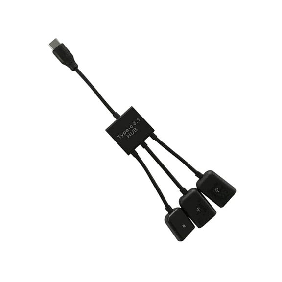 HOMEMAXS  USB Type C Connector Multi Charging Cable Wire Charger Black