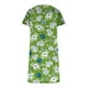 thumbnail image 4 of Puntoco Vestido Plisado Con Cuello Redondo Estampado Informal Para Mujer Vestido De Cuello Redondo De Manga Corta Verde Xl,Regalos Para Mujer Joven, 4 of 5