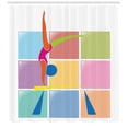 thumbnail image 3 of Ambesonne Gymnastics Shower Curtain, Abstract Athlete, 69"Wx84"L, Multicolor, 3 of 3
