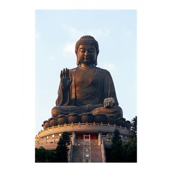 Tian Tan Buddha Po Lin Monastery Hong Kong China Canvas Art -  (18 x 24)