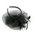 thumbnail image 6 of Ladies Fascinator Hats! Yigetop Fascinator Women's organza Church Kentucky Derby British Bridal Tea Party Fascinator for Women Black One Size, 6 of 7