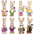 thumbnail image 1 of 8x Conejo De Pascua ración Foto Estatuas De Para Zulema Conejo de Pascua de paja, 1 of 5
