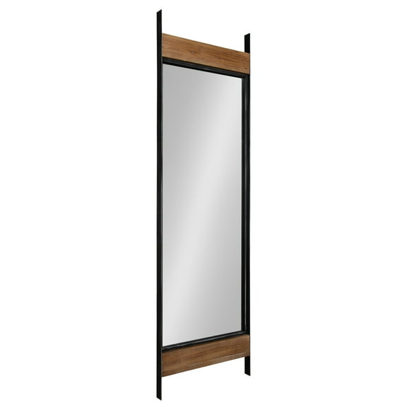 Kate and Laurel Kincaid Rustic Farmhouse Wood and Metal Full Length Leaner Mirror, 19 inches by 63 inches