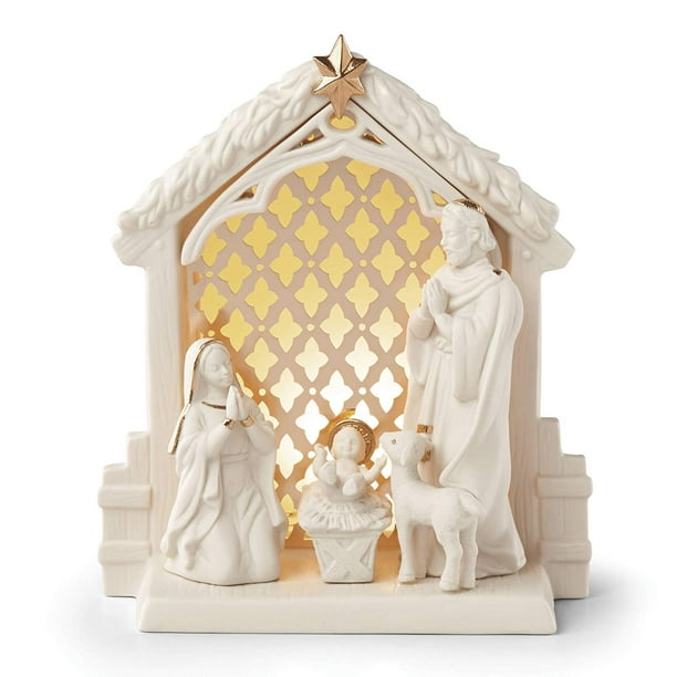 Lenox Illuminations Lit Nativity Scene