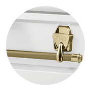 Titan Casket, Cambridge Series 18 Gauge Steel Casket in White & Gold with White Interior
