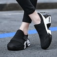 thumbnail image 5 of LASUDRAA Womens Slip On Walking Shoes Breathable Mesh Air Cushion Platform Sneakers with Hook and Loop Strap Non Slip Comfortable Casual Footwear, 5 of 7